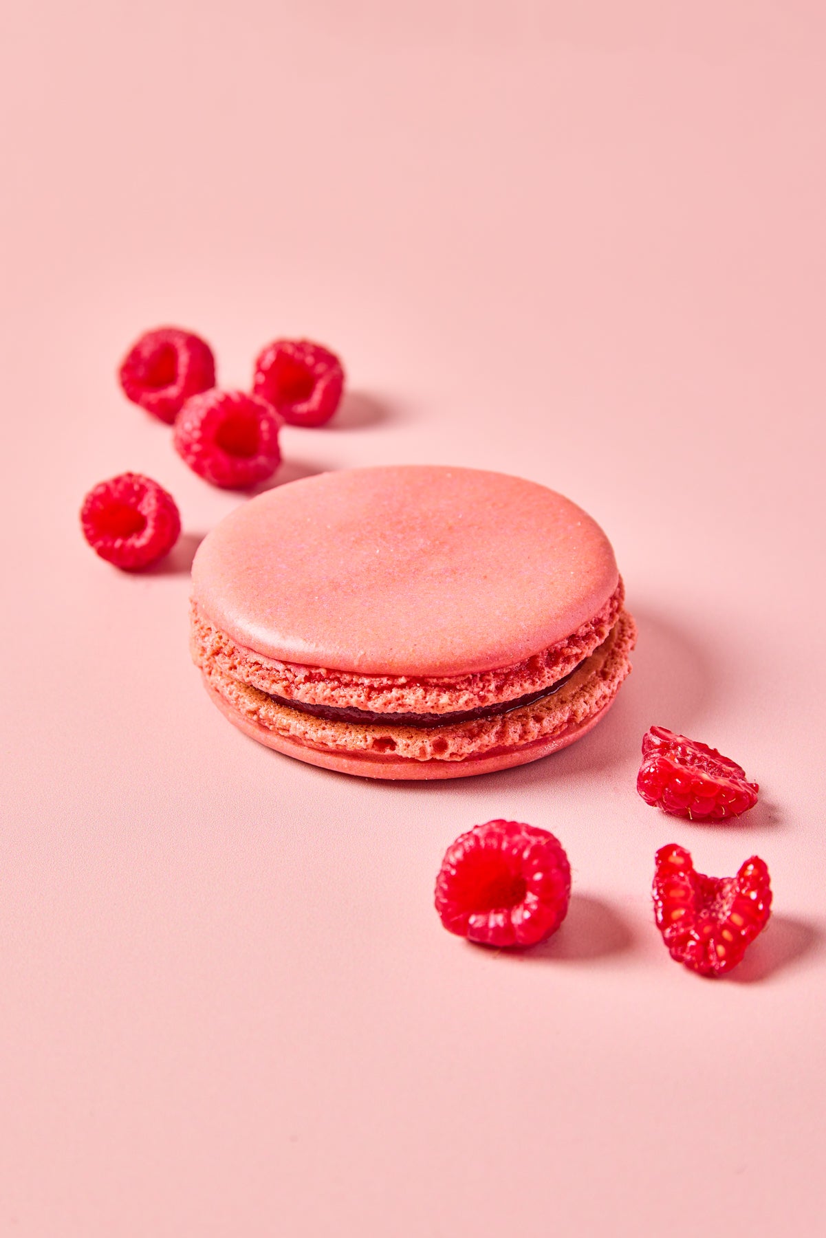 Grand macaron framboise