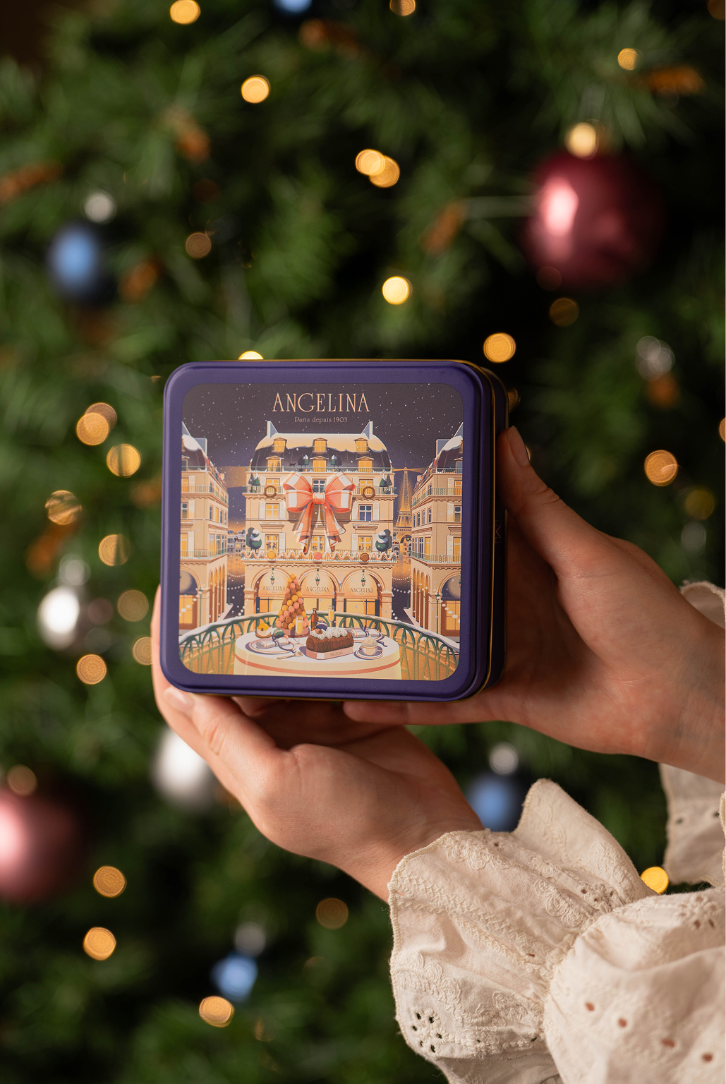 Boîte de crêpes dentelles de Noël