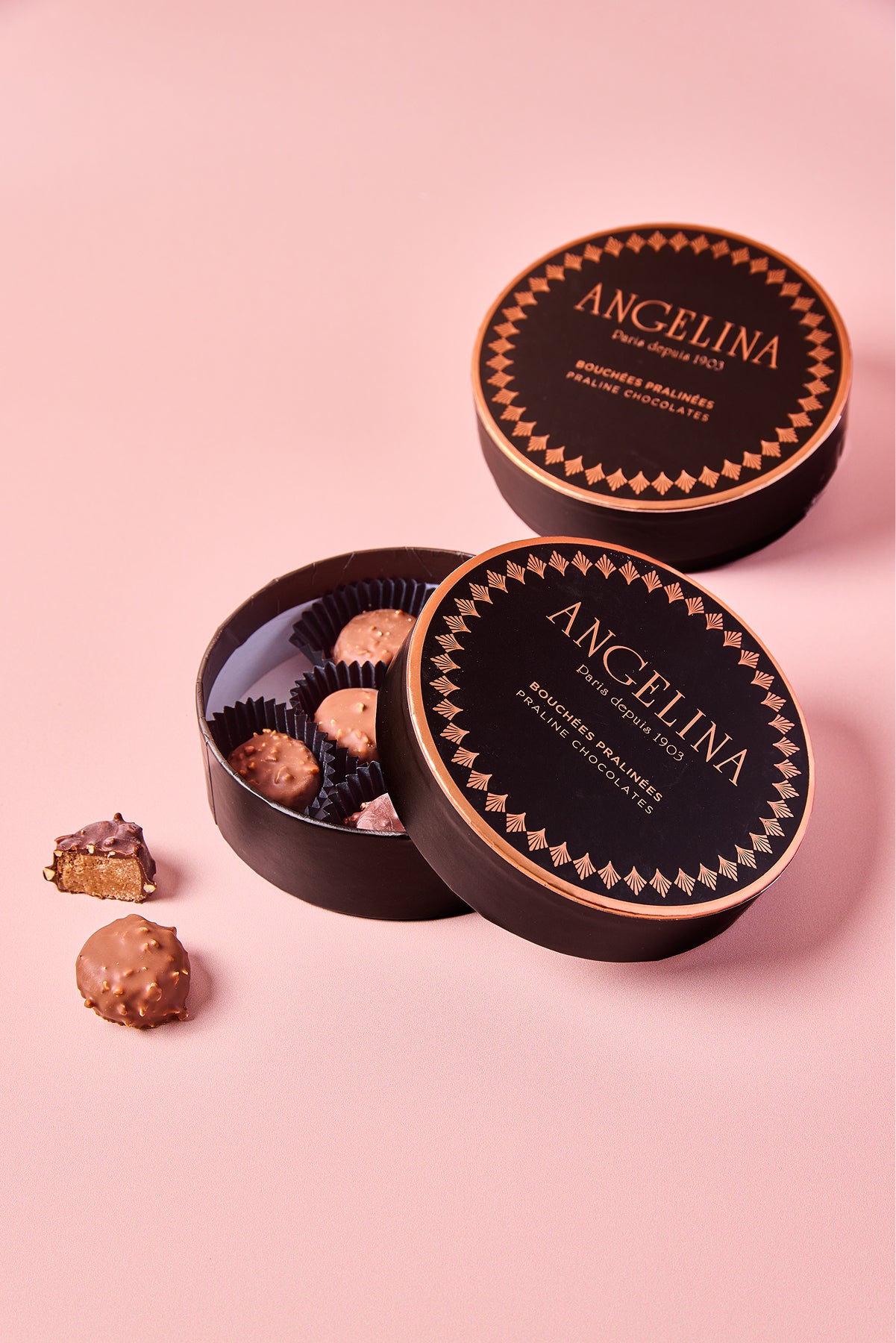 Bouchées pralinées noir et lait