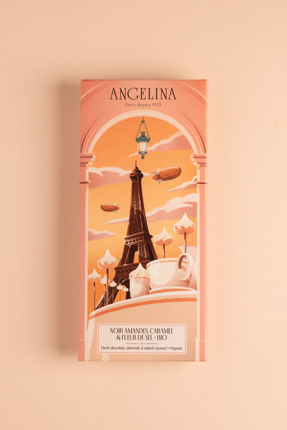 Tablette de Chocolat Noir Amandes, Caramel BIO et fleur de sel