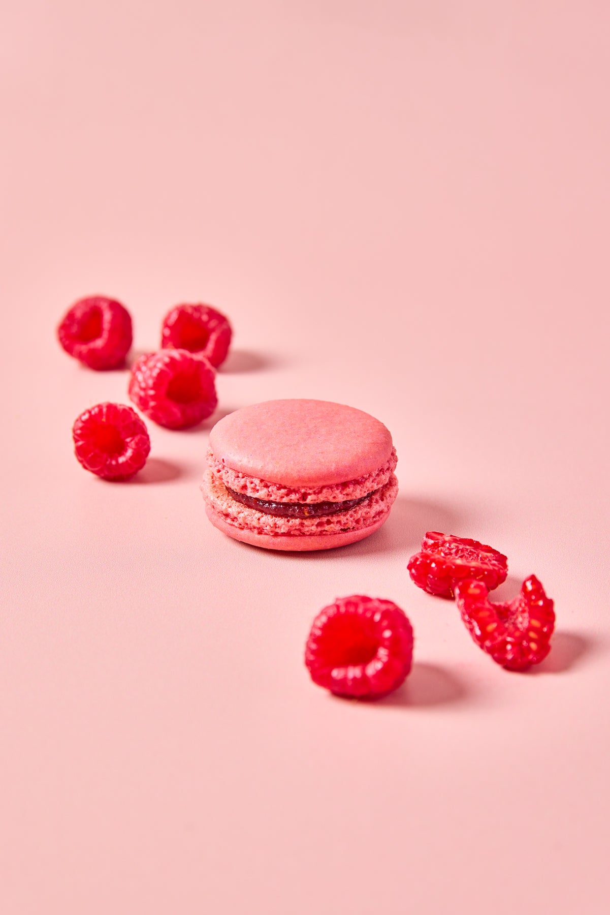 Mini macaron framboise