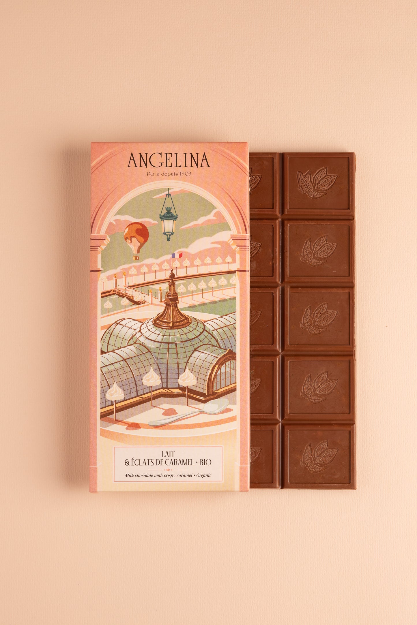 Tablette de Chocolat au Lait, éclats de Caramel BIO et fleur de sel